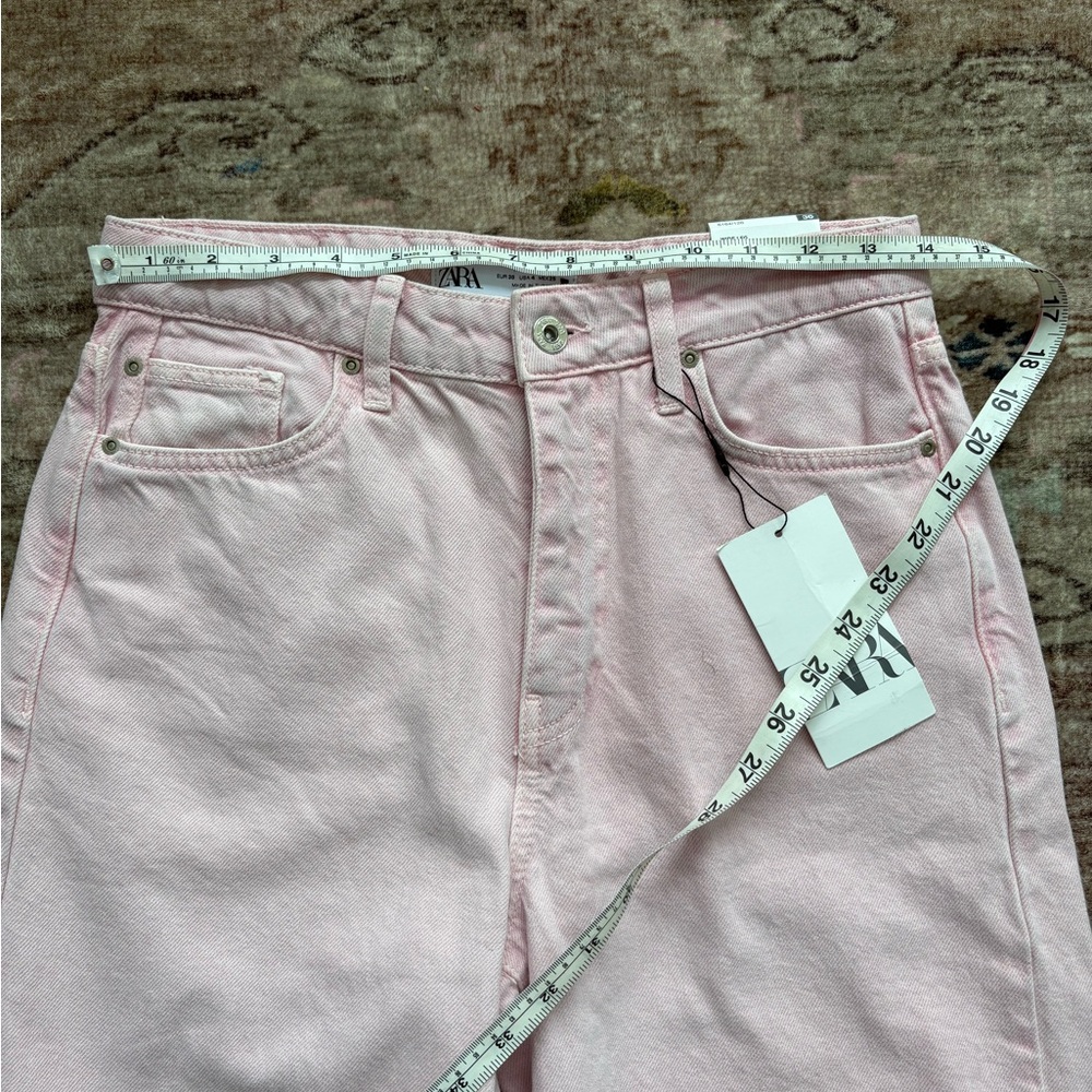 Zara Pink Wide Leg Jeans - Picture 9 of 10